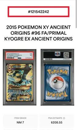 2015 Pokemon XY Primal Kyogre EX Ancient Origins #96 FA NM 7 - Image 1