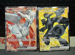 2025 Pokemon White Flare Black Bolt Zekrom & Reshiram EX Ultra Rare - Image 1