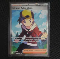 Pokemon TCG Ethans Adventure 221/182 Destined Rivals Full Art Trainer NM - Image 1