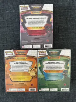 Pokemon TCG Schimmernde Legenden Pin Kollektion Pikachu Marshadow Zoroark OVP - Image 2