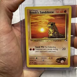 Brock's Sandshrew 72/132 Unlimited Gym Heroes Non Holo LP/NM Pokemon Nintendo - Image 1