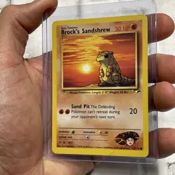 Brock's Sandshrew 72/132 Unlimited Gym Heroes Non Holo LP/NM Pokemon Nintendo - Image 2