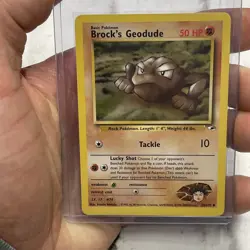 Pokemon TCG Brock's Geodude Gym Heroes 38/132 Regular Unlimited Uncommon NM/MT - Image 1