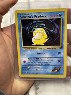 Sabrina's Psyduck Unlimited Gym Challenge 99/132 Pokemon TCG Regular LP/NM Vtg - Image 1