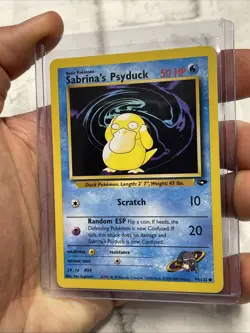 Sabrina's Psyduck Unlimited Gym Challenge 99/132 Pokemon TCG Regular LP/NM Vtg - Image 2