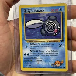 Misty's Poliwag 89/132 Gym Challenge Regular Common Pokemon Vintage TCG NM Vtg - Image 2