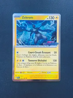 Carte Pokemon Zekrom 066/182 HOLO STAMP Promo EV4 Faille Paradoxe NEUF - Image 1