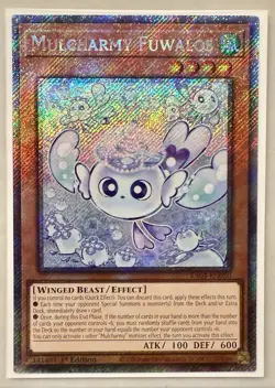 Mulcharmy Fuwalos 1st Edition Platinum Secret Rare RA04-EN050 Yu-Gi-Oh! - Image 1