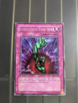 Yu-Gi-Oh! TCG Bottomless Trap Hole LOD-092 1st Edition Rare NM - Image 1