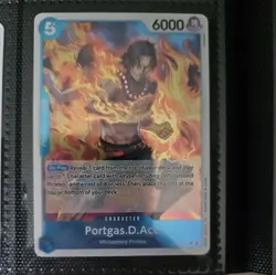 One Piece Portgas D Ace OP08-052 Rare Two Legends Foil Card. - Image 1