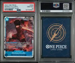 PSA 10 - Monkey.D.Luffy - OP02-062 SR One Piece TCG Card Game Paramount War Eng - Image 1