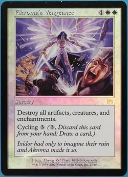 Akroma's Vengeance FOIL Onslaught PLD White Rare MTG CARD (ID# 423055) ABUGames - Image 1