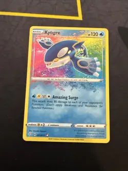 Pokemon TCG Shining Fates Kyogre Card 021/072 Amazing Rare - Image 1