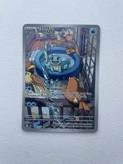 Pokemon TCG Squirtle Stellar Crown Illustration Rare Card 148/142 - Image 2