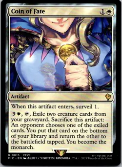 Coin of Fate R Artifact Commander: FINAL FANTASY 15 Near Mint - Image 1