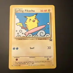 2001 Promos - Wizards Black Star Surfing Pikachu Basic/Promo #28 Nm - Image 1
