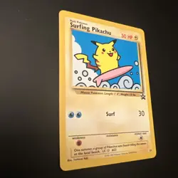 2001 Promos - Wizards Black Star Surfing Pikachu Basic/Promo #28 Nm - Image 2