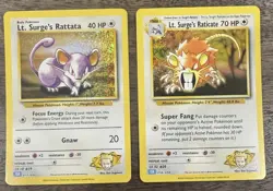 Rattata 015 + Raticate 016 💧 /034 CLB Pokemon TCG Classic Collection - NM - Image 1