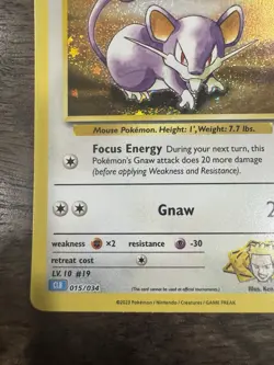 Rattata 015 + Raticate 016 💧 /034 CLB Pokemon TCG Classic Collection - NM - Image 5