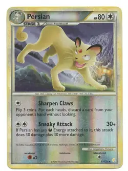 Pokemon Diamond & Pearl HeartGold & SoulSilver Persian 27/123 HOLO RARE - Image 1
