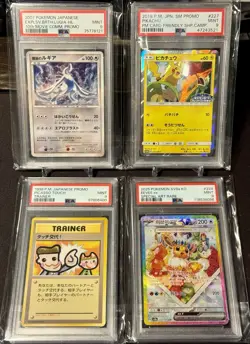 Pokemon PSA 9 Graded Card Lot (4) JP KO Pikachu Lugia Eevee Picasso Promos - Image 1
