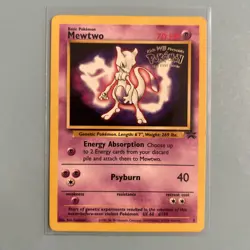 Pokemon TCG Mewtwo 3 Black Star Promo Card WOTC 1999 - Image 1