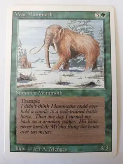 MTG MAGIC 1994 - WAR MAMMOTH - SUMMON MAMMOTH - REVISED EDITION - ENG - Image 1
