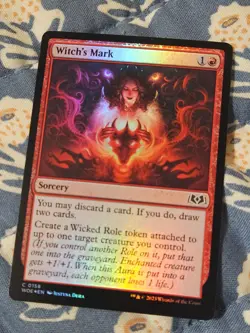 Witch's Mark FOIL (158) Wilds of Eldraine WOE MTG Magic - Image 1