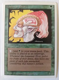 MTG MAGIC 1994 - LLANOWAR ELVES - SUMMON ELVES - REVISED EDITION - ENG - Image 1