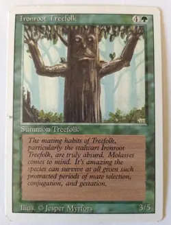 MTG MAGIC 1994 - TRONROOT TREEFOLK - SUMMON TREEFOLK - REVISED EDITION - ENG - Image 1