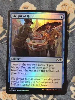 Sleight of Hand FOIL (67/475) Wilds of Eldraine MTG Magic - Image 1