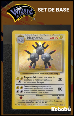 Carte Pokemon Magneton 9/102 Holo Unlimited Ed 2 Set De Base Wizards FRA - Image 1