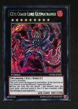 CXyz Coach Lord Ultimatrainer - NUMH-EN038 - Secret Rare - 1st Edition Yugioh - Image 1