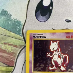 Pokemon Mewtwo 10/102 Base Set Holo Rare WOTC Pokemon Card | LP - Image 2