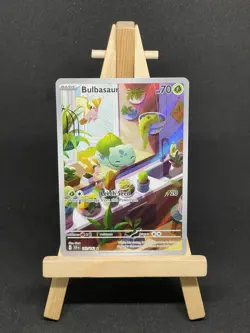 Pokemon TCG Stellar Crown Bulbasaur Illustration Rare Card 143/142 - Image 1