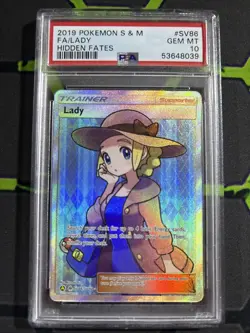 Lady 2019 Pokemon S&M Hidden Fates #SV86 PSA 10 Graded Card - Image 1