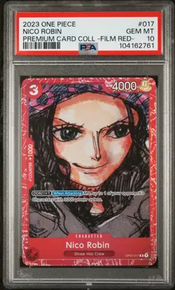 2023 ONE PIECE PREMIUM CARD COLL -ONE PIECE FILM RED- #017 NICO ROBIN PSA 10 - Image 1