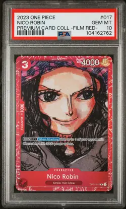2023 ONE PIECE PREMIUM CARD COLL -ONE PIECE FILM RED- #017 NICO ROBIN PSA 10 - Image 1