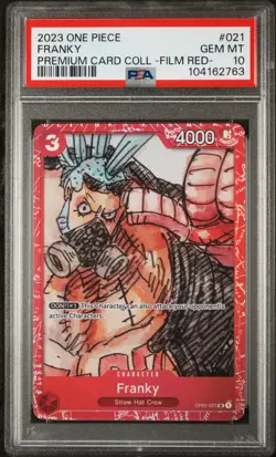 2023 ONE PIECE PREMIUM CARD COLL -ONE PIECE FILM RED- #021 FRANKY PSA 10 - Image 1