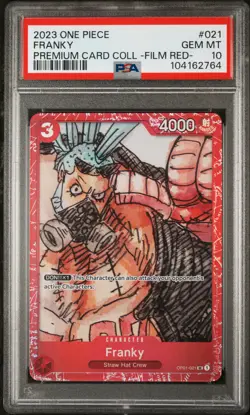 2023 ONE PIECE PREMIUM CARD COLL -ONE PIECE FILM RED- #021 FRANKY PSA 10 - Image 1