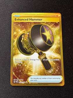 Enhanced Hammer 224/167 Twilight Masquerade Holo Rare Gold Pokemon Card - Image 1