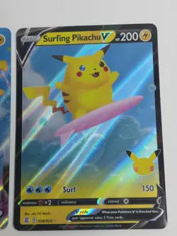 Flying Pikachu Vmax & Surfing Pikachu V Card Set Pokemon TCG Celebrations NM - Image 4