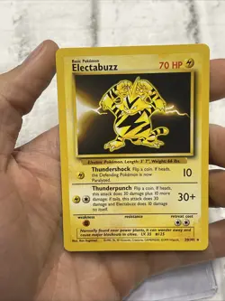 Pokemon Electabuzz 20/102 Base Set Unlimited Rare Vintage Vtg Card WOTC NM - Image 1