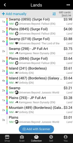 MTG Land Lot - Galaxy, Borderless, Full Art, Retro Frame, JP, Showcase, Surge... - Image 2