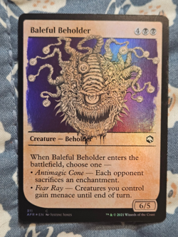 Baleful Beholder FOIL Showcase DnD Monster Commander MTG Magic The Gathering - Image 2