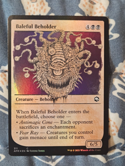 Baleful Beholder FOIL Showcase DnD Monster Commander MTG Magic The Gathering - Image 4