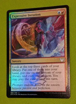 MTG *FOIL * Strixhaven Uncommon EXPRESSIVE ITERATION NM - Image 1