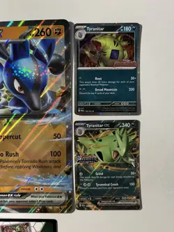 Pokemon Stamped Promos Prismatic Evolutions Lucario ex & Tyranitar ex Premium - Image 3
