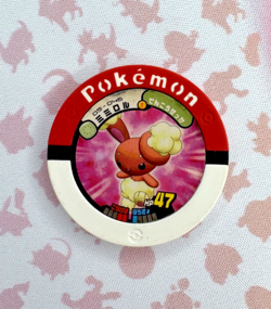 ✨1c Start✨ Red 05-046 Buneary Battrio Japanese Pokemon Arcade Game Chip 🍄 - Image 1