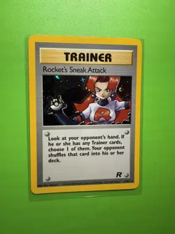 Rocket's Sneak Attack 16/82 Pokemon TCG Team Rocket Unlimited Holo Rare WOTC LP - Image 1